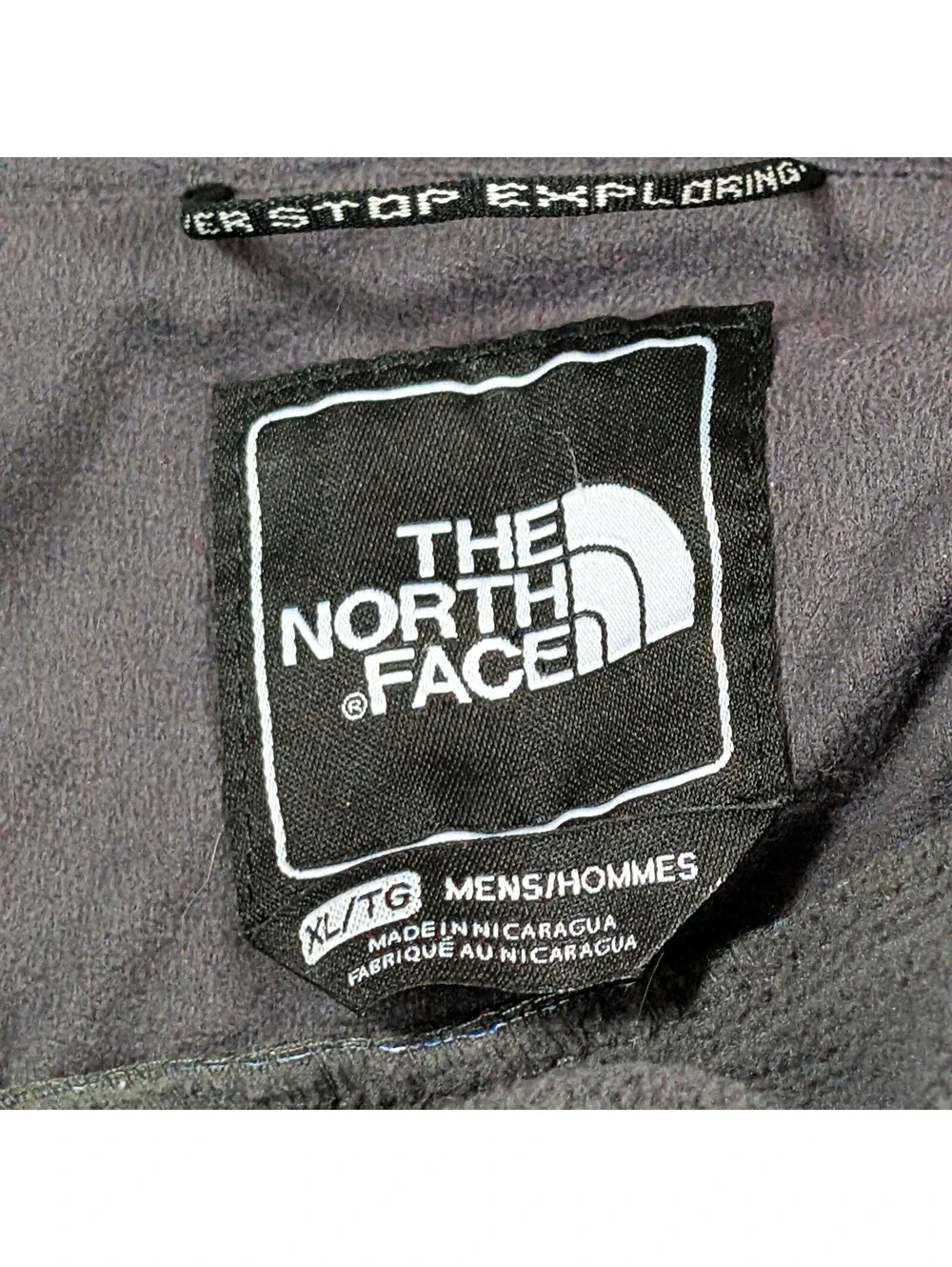 The North Face Softshell Jacket Mens XL Blue Gray Full Zip Wind Resistant